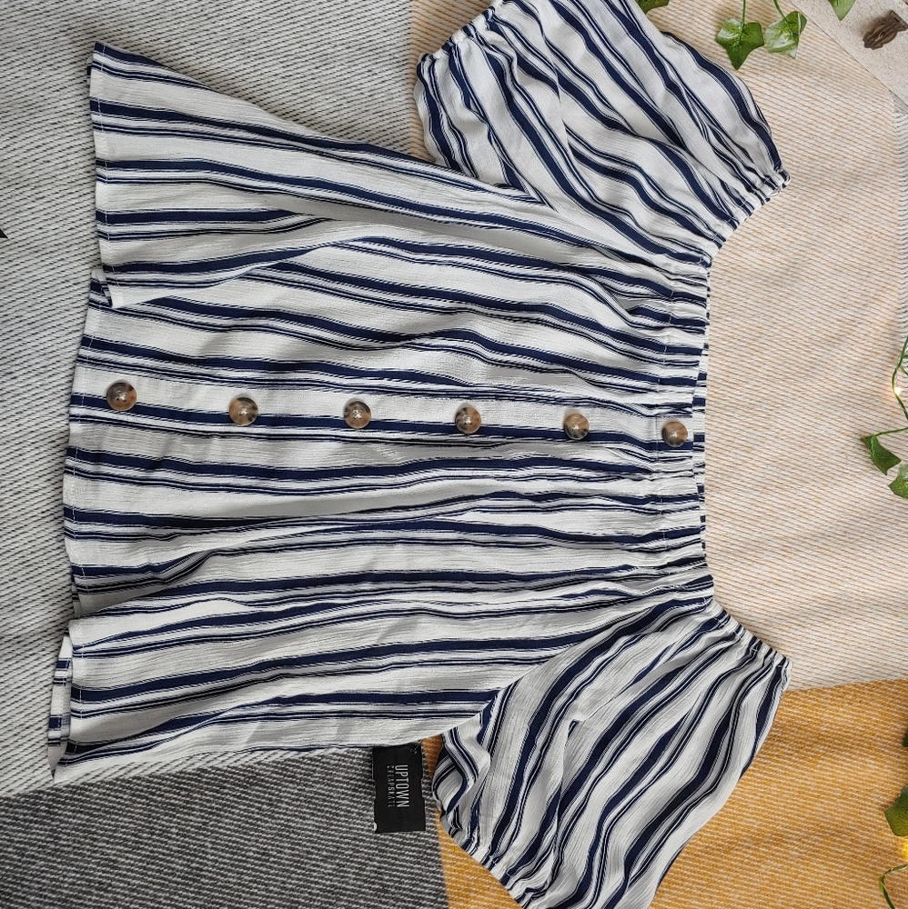 Striped Off-the-shoulder Top